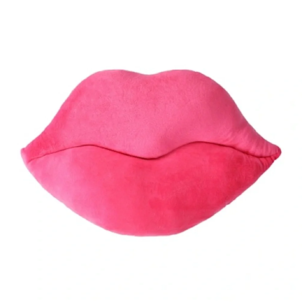 Pink Lips Decor Pillow Velvety Double Sided Throw Pillow Decor